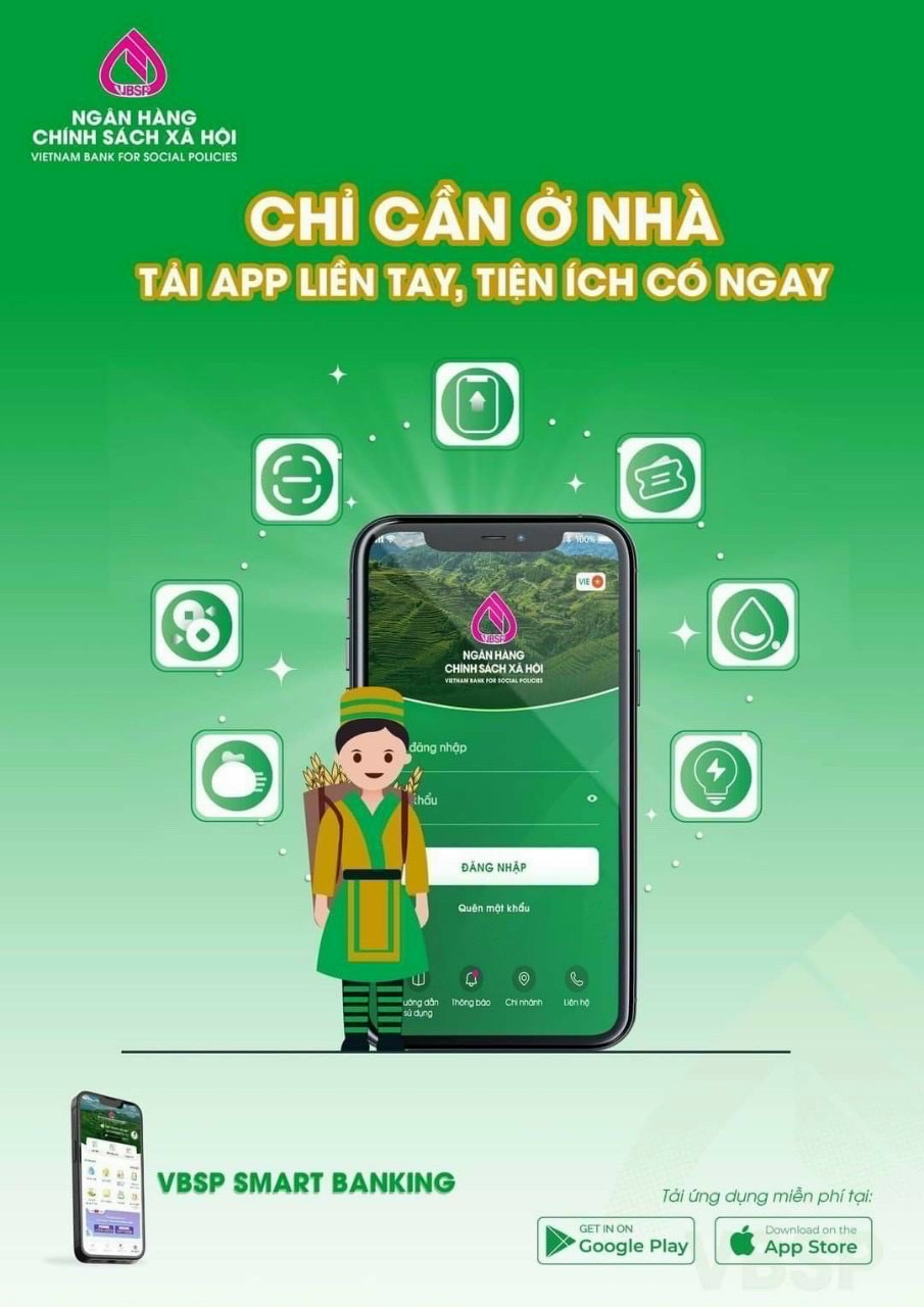   Ngân hàng CSXH huyện Yên Mỹ thực hiện triển khai dịch vụ Mobibanking (VBSP SMART BANKING).