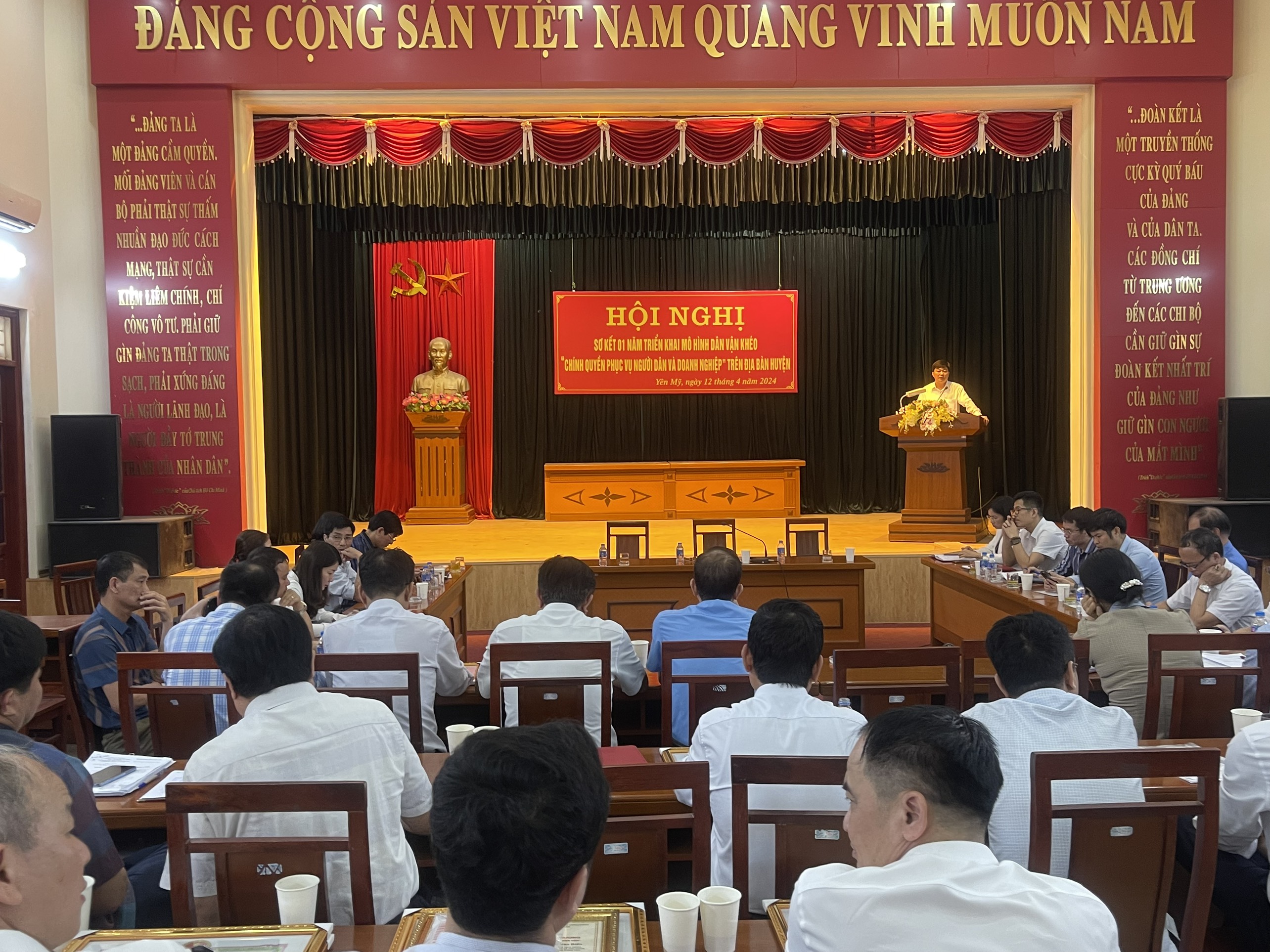   Huyện Yên Mỹ: Sơ kết 1 năm triển khai mô hình dân vận khéo “chính quyền phục vụ người dân và doanh nghiệp”