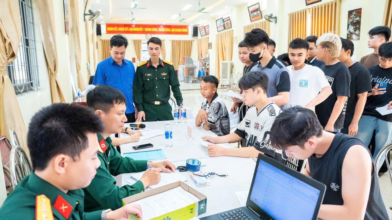 XÃ YÊN MỸ TỔ CHỨC KHÁM SƠ TUYỂN SỨC KHỎE NGHĨA VỤ QUÂN SỰ NĂM 2027.